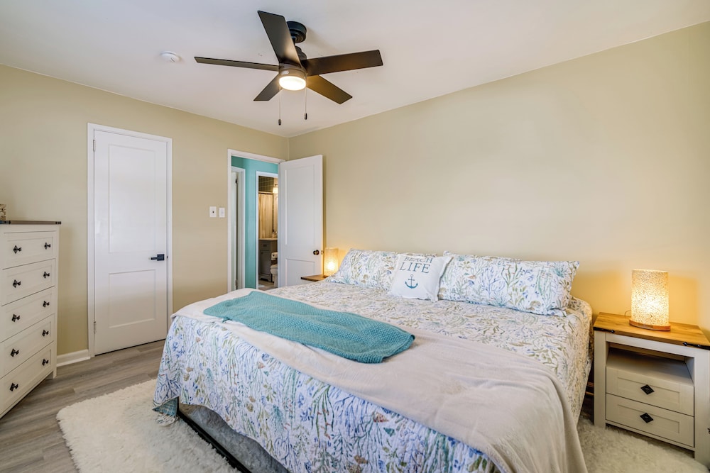 1 Block to Brigantine Beach: Breezy Home w/ Patio!