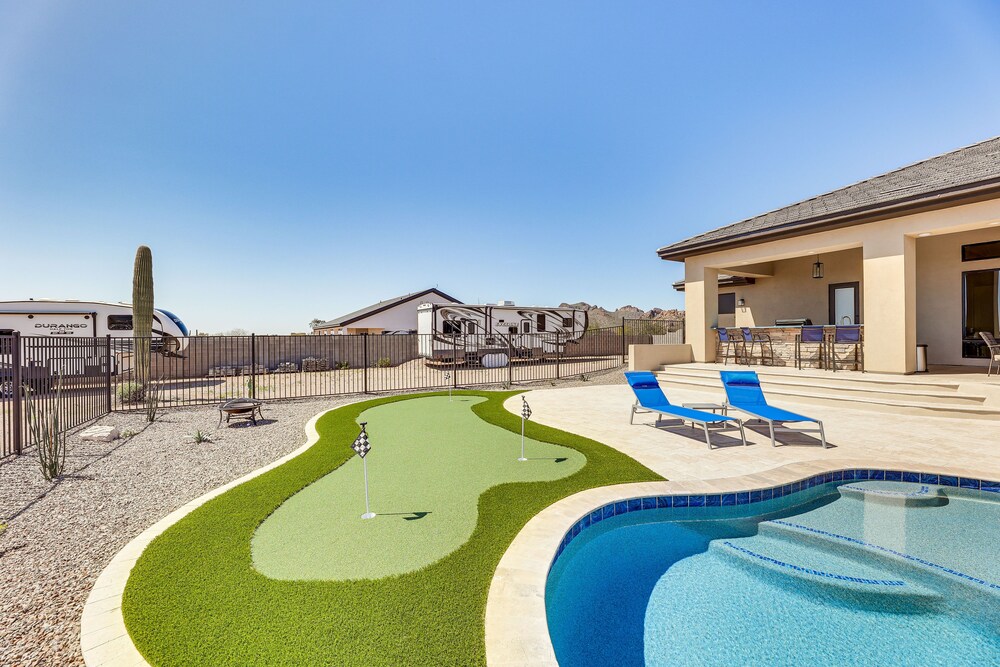Luxurious Desert Oasis: Fireplace & Private Pool! view 3