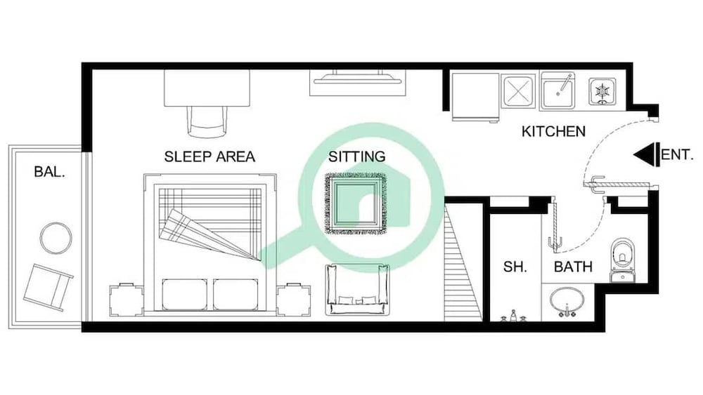 A Prime Studio That Sleeps 2 in Jebel Ali