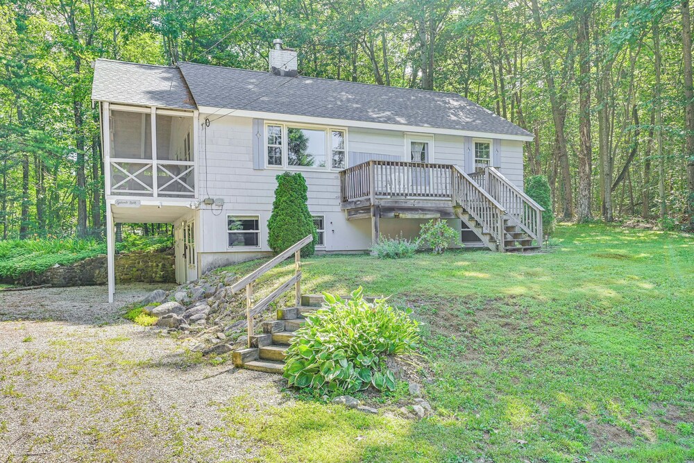 Becket Home w/ 3-season Porch: Walk to Lake Access