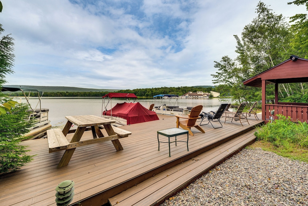 Dock & Hot Tub: Scenic Beech Mountain Lakes Gem!