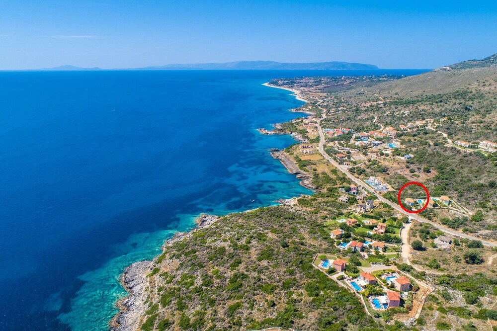 Skala Villa Blue Large Private Pool Walk to Beach Sea Views A C Wifi - 2824 view 2