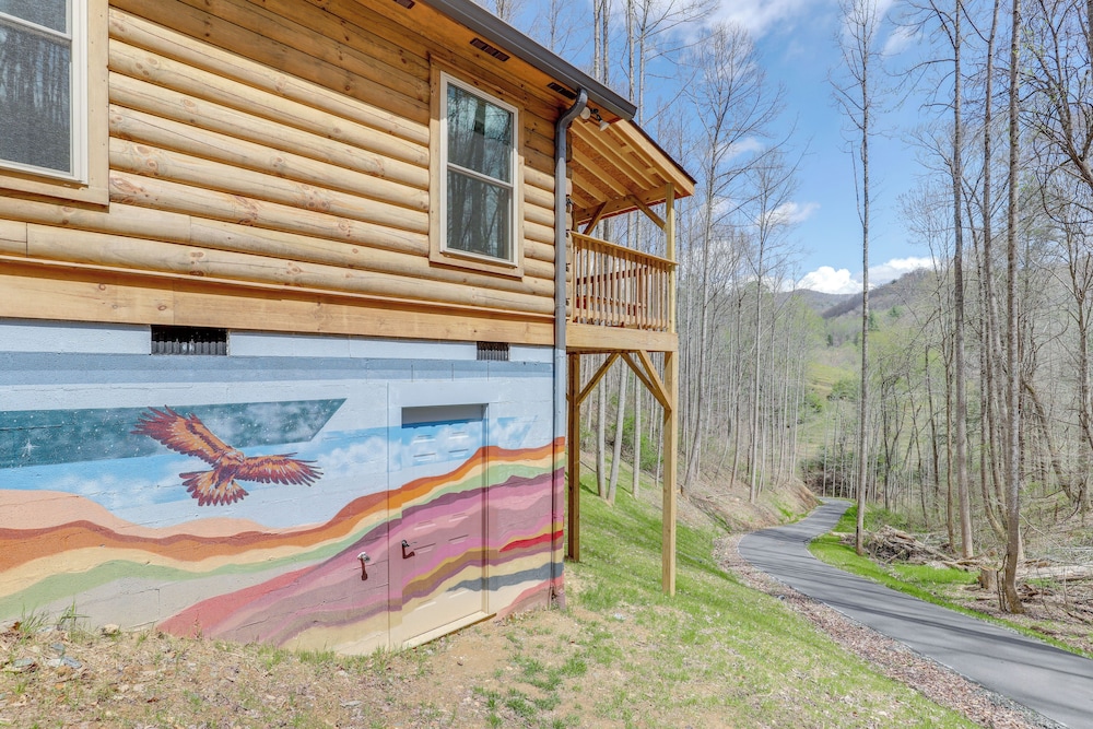 Furnished Deck & Fire Pit: Serene Marshall Cabin! view 5