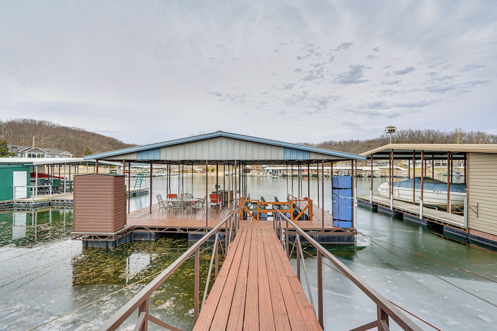 Central Waterfront Home w/ Dock in Lake Ozark!