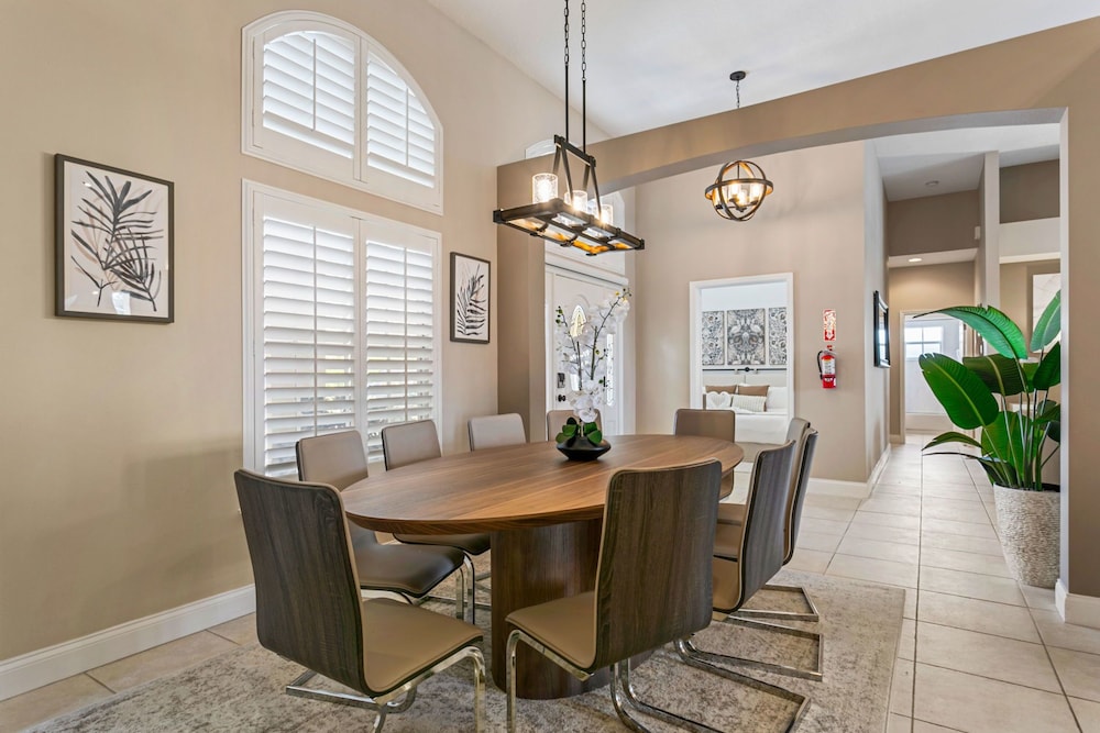 Waterfront Pool Pickleball Court Game Room