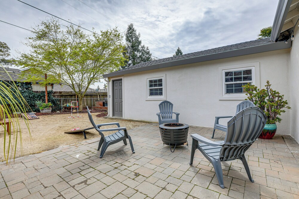 Fire Pit & Yard Games: Inviting Clarksburg Cottage