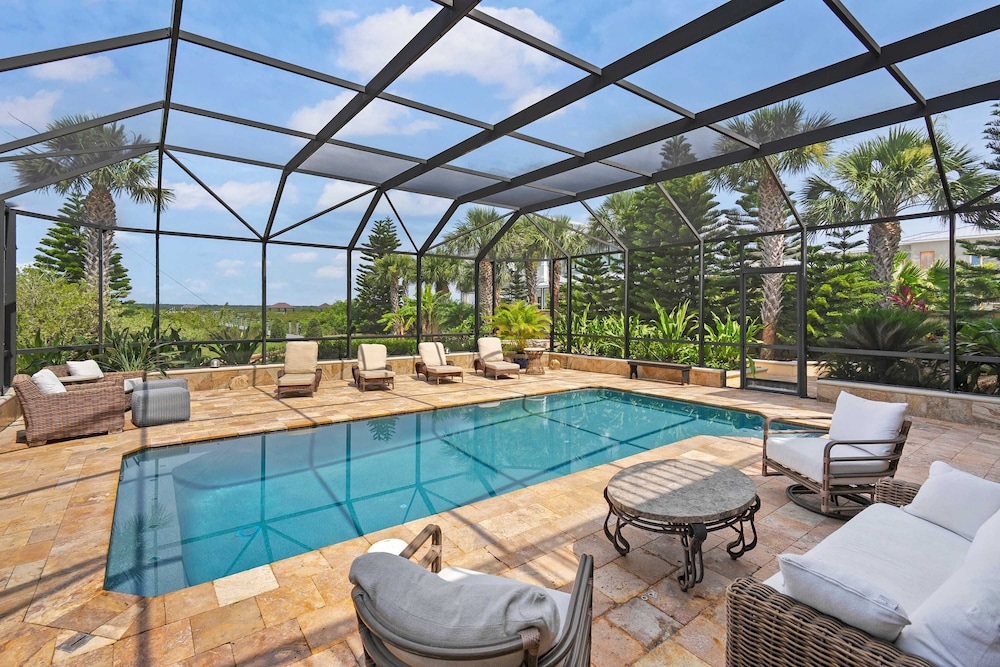 Sparkling Pool Balcony Sunsets Pool Table Dock