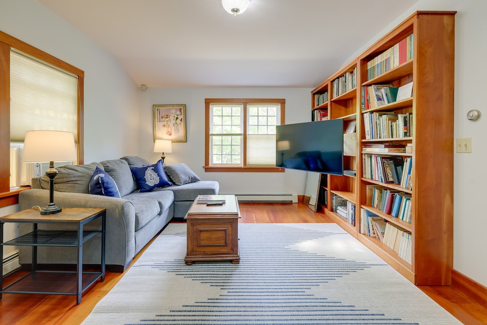 Yard & Fire Pit: Unique Cape Cod Home in Brewster