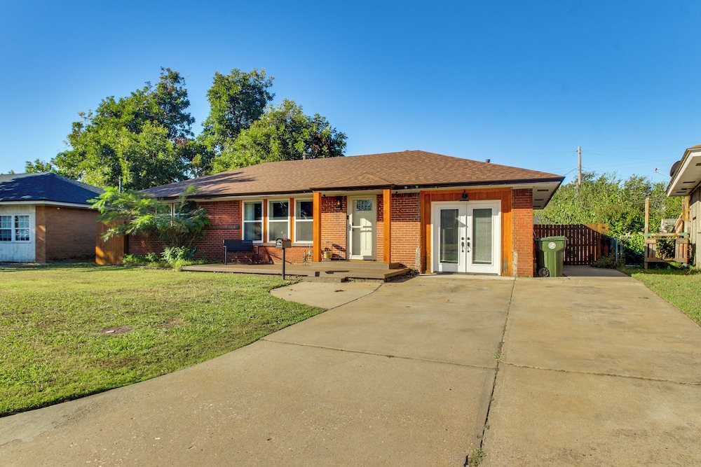 Easy OKC Access! Quiet Home w/ Yard & Workspace