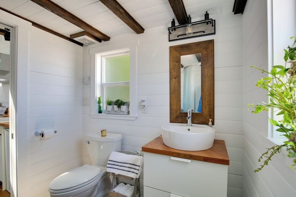The Merlot Bungalow Defiance Tiny Home on Trail