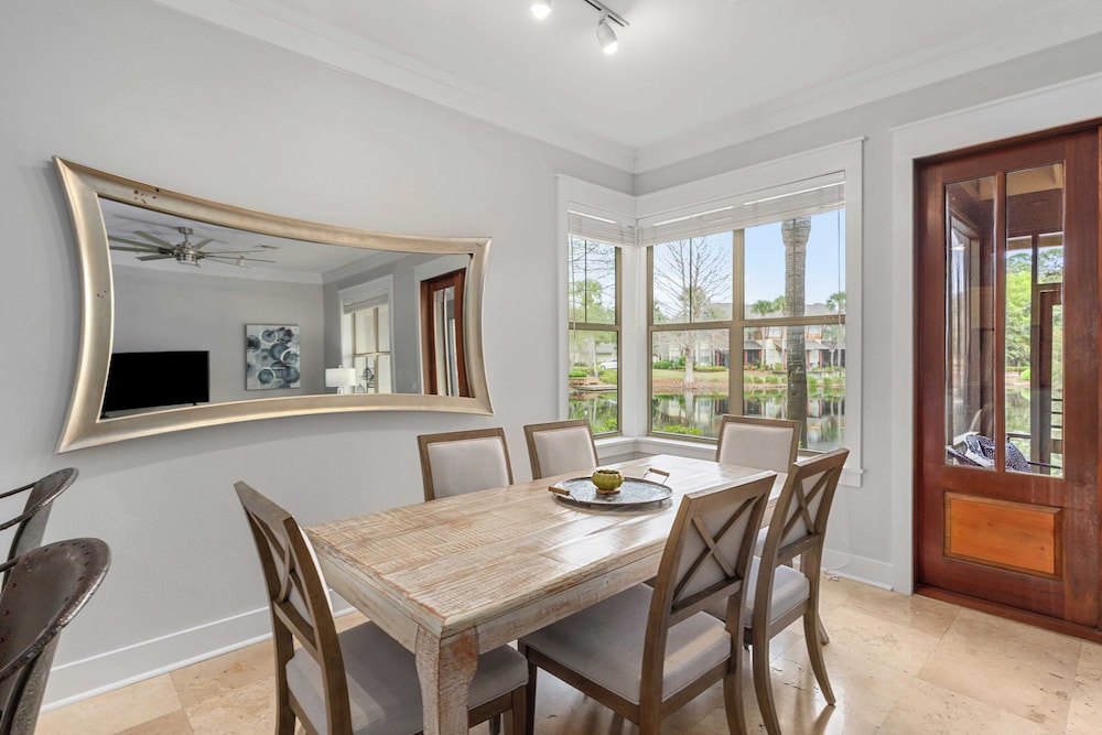 Serene Pondfront Stay w/ View, Pool Access, & Walk to Baytowne Wharf