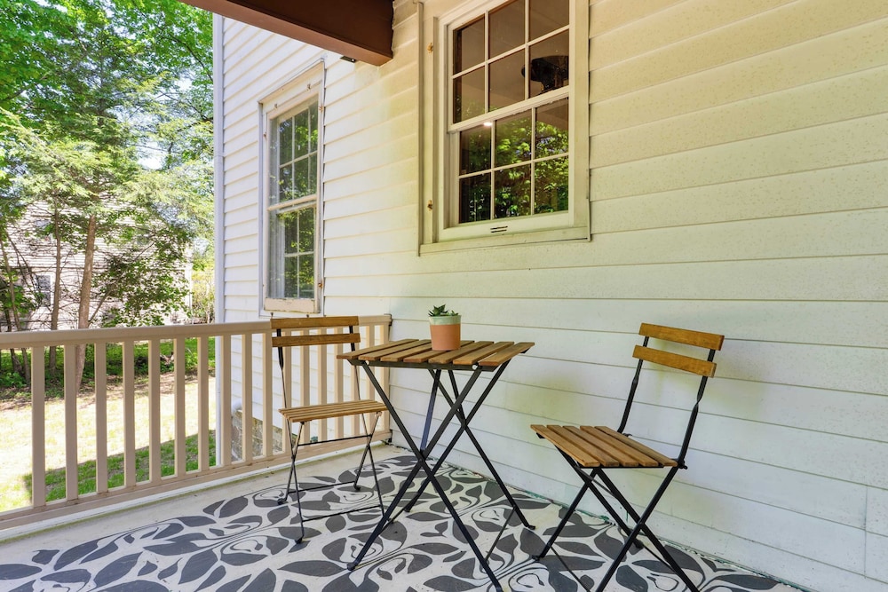 Relax in Style at Historic Modern on Main With Modern Amenities & Wooded Views