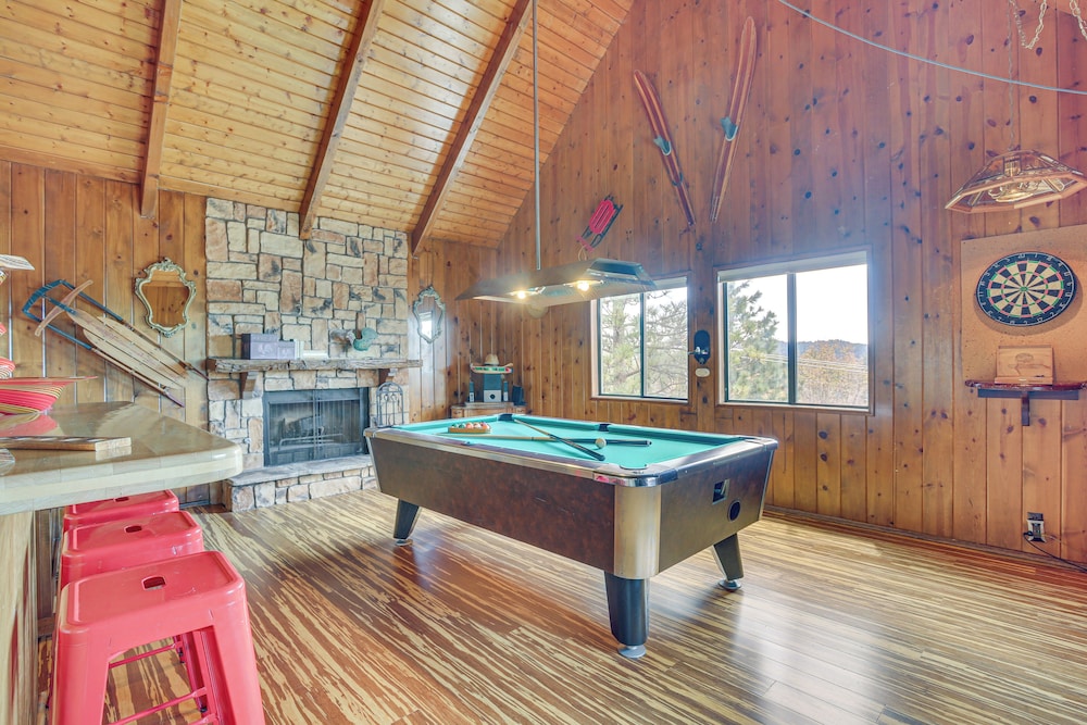 Partial Lake Arrowhead View: Cabin w/ Game Room!