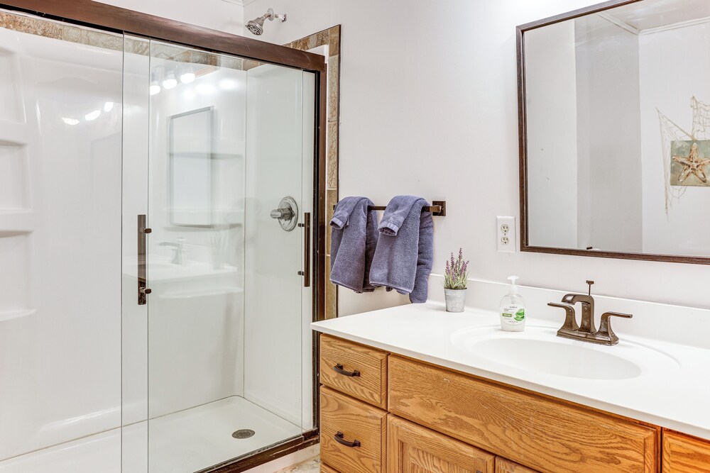1 Block to Crystal Lake: Downtown Beulah Apt!