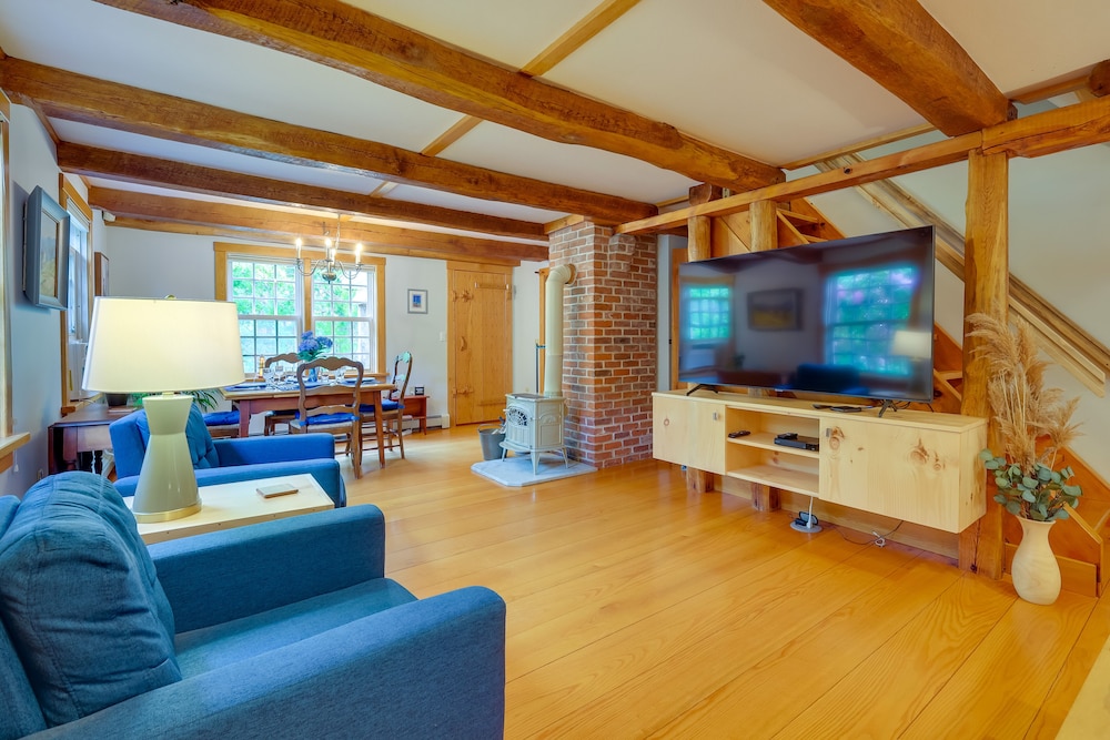 Yard & Fire Pit: Unique Cape Cod Home in Brewster