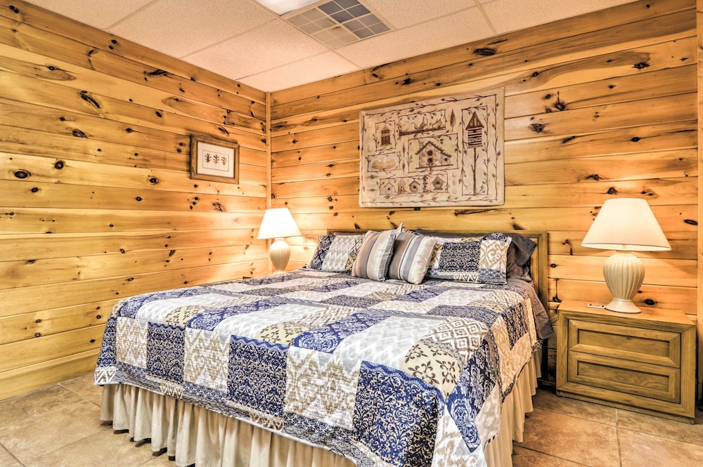 Deck & Game Room: Creekside Cabin in Sevierville view 3