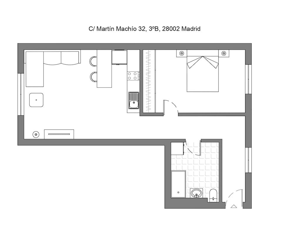 M Mma323b Acogedor Apartamento de un Dormitorio