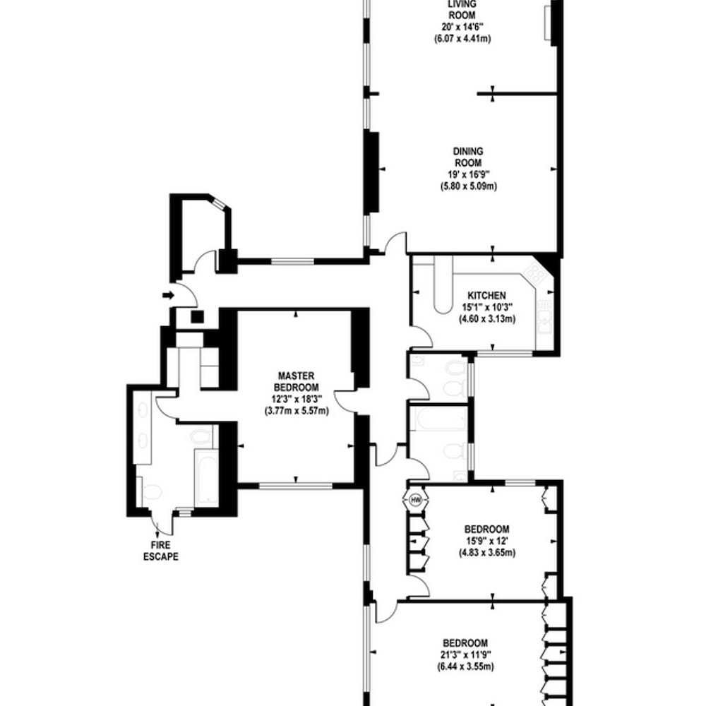 Penthouse 3-bed 3-bath on Marble Arch