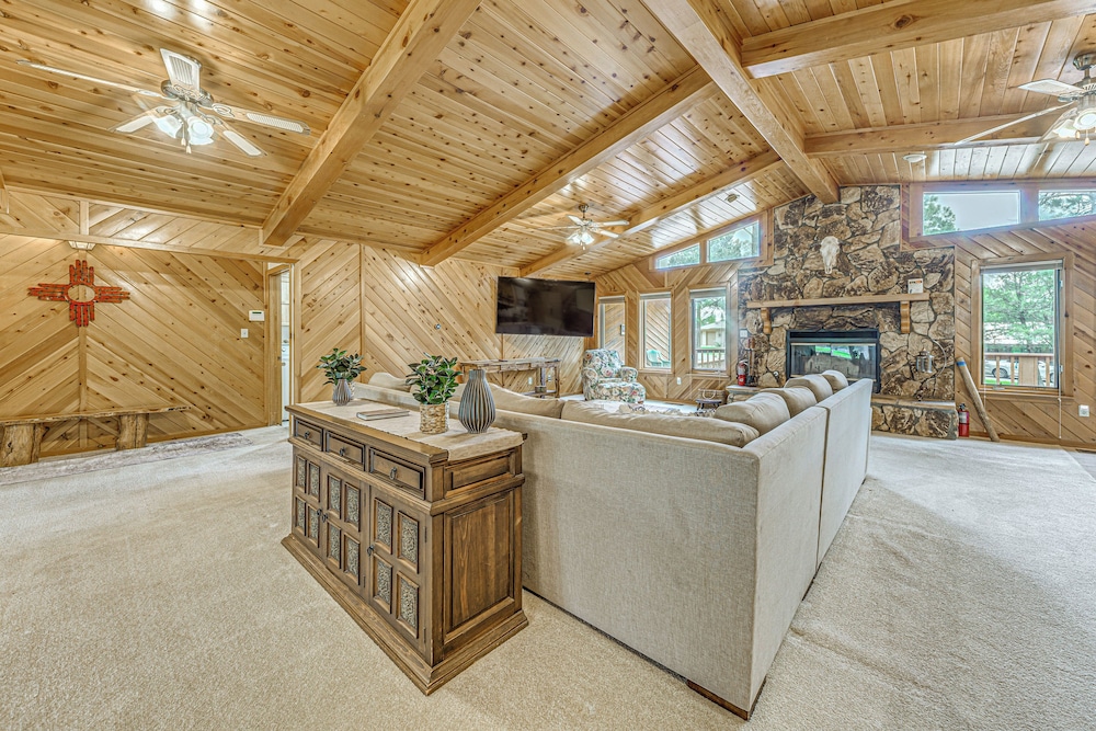 Hot Tub & Deck: Home 1 Mi to Ruidoso River!