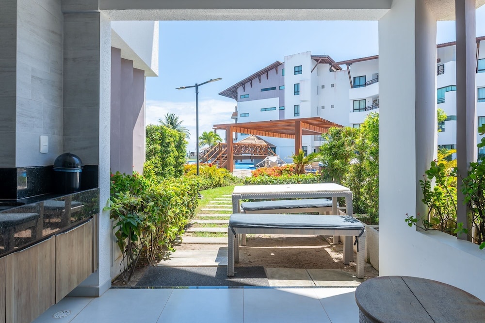 Flat beira mar-Com Churrasq-SH133