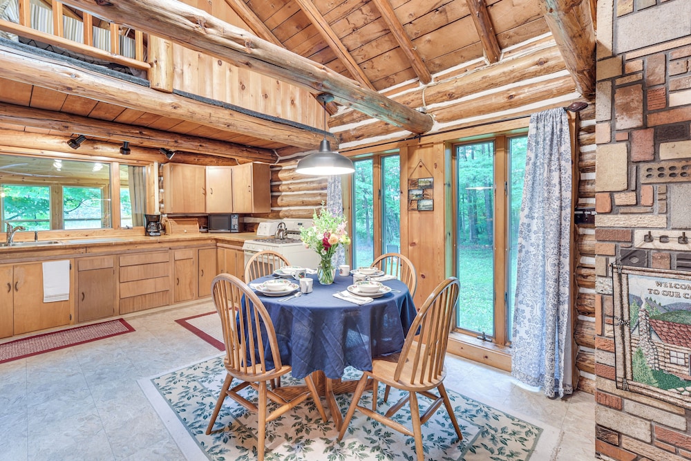 Authentic Log Cabin w/ Private Pond in Glidden