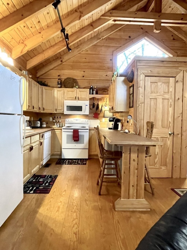 Romantic, pet friendly cabin with private hot tub, washer/dryer and full kitchen Studio Cabin by RedAwning view 5