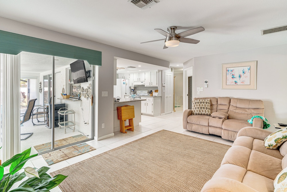 Walk to Park & Marina: Waterfront Cape Coral Home!