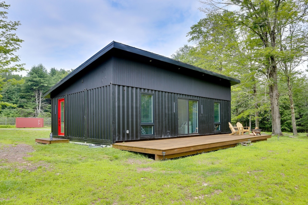Lakefront Catskills Container Home: Private Lake view 3