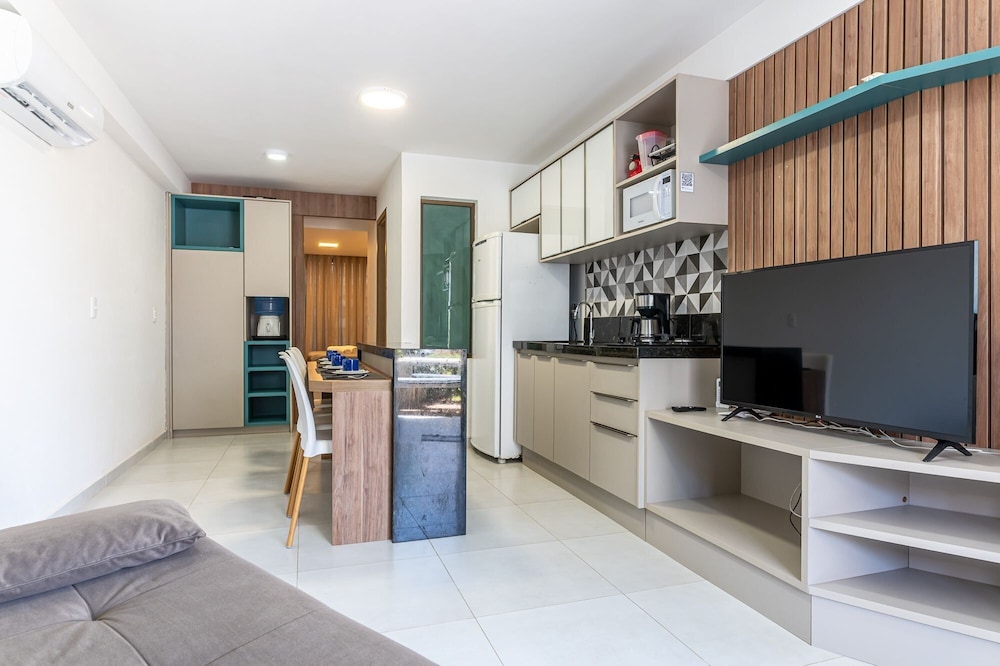 Flat beira mar-Com Churrasq-SH133