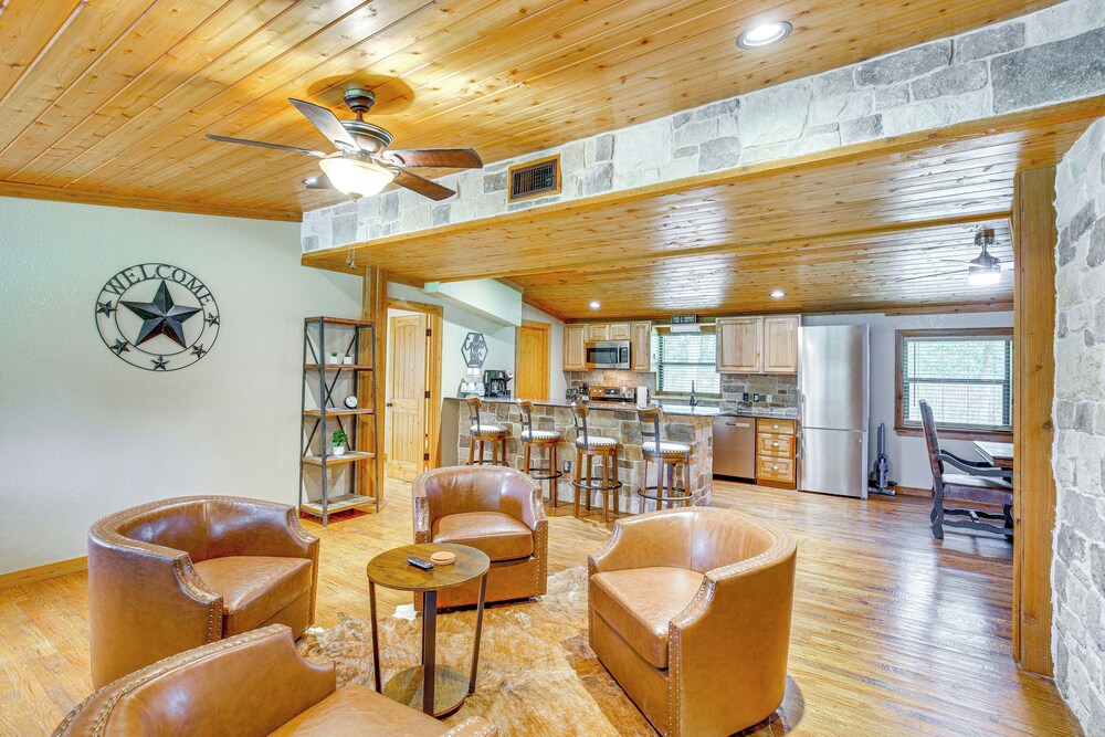 Deck & Fire Pit: Unique Pottsboro Haven view 4