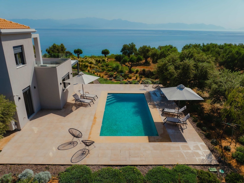 Oceanfront Villa Elaia Private Pool Panoramic Views