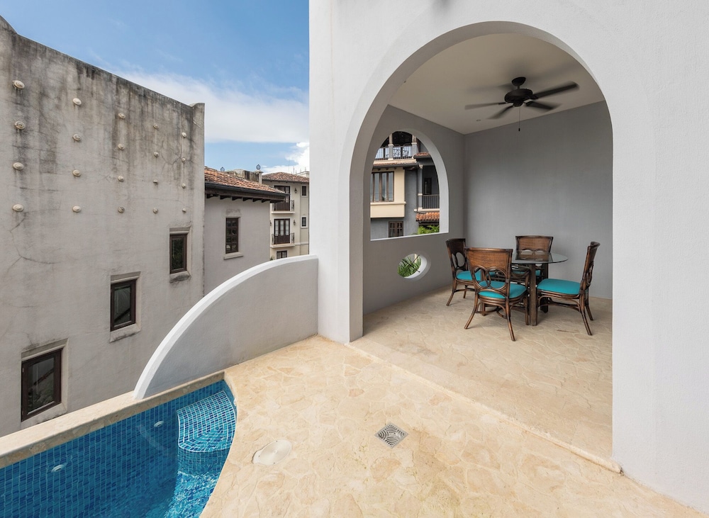 Mediterranean-Style Villa with a Private Plunge Pool, Ocean Views, and Exclusive Beach Club Access