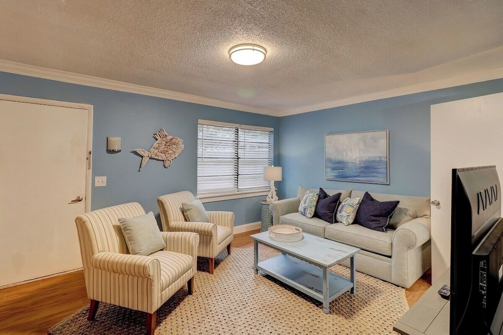 Beach Getaway 2BR w/ Pool + Modern Comforts