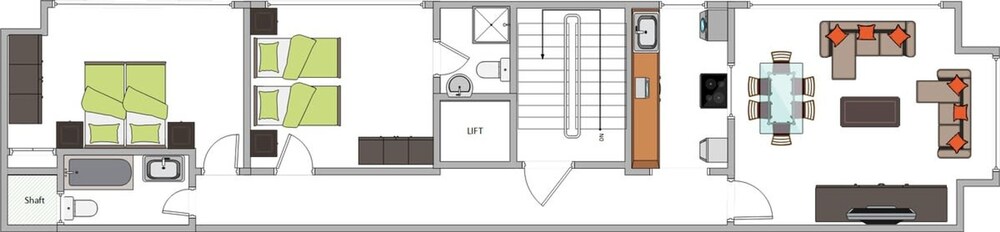 Sea View Spacious 2 Bedroom Central Apartment