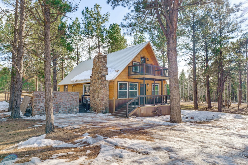 Hot Tub + Fireplace: Cozy Angel Fire A-frame Cabin