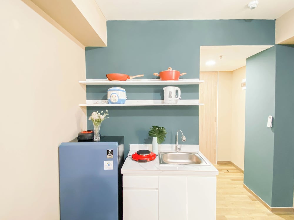 Soft Minimalist Studio Room At Meikarta Apartment