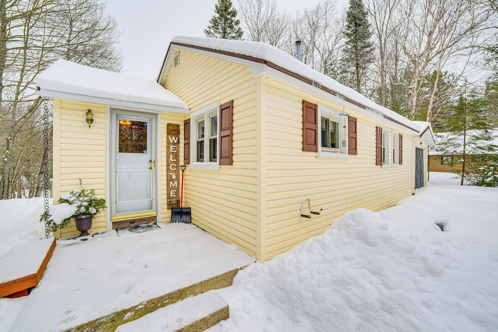 Ice Fish & Snowmobile: Riverfront Manistique Cabin