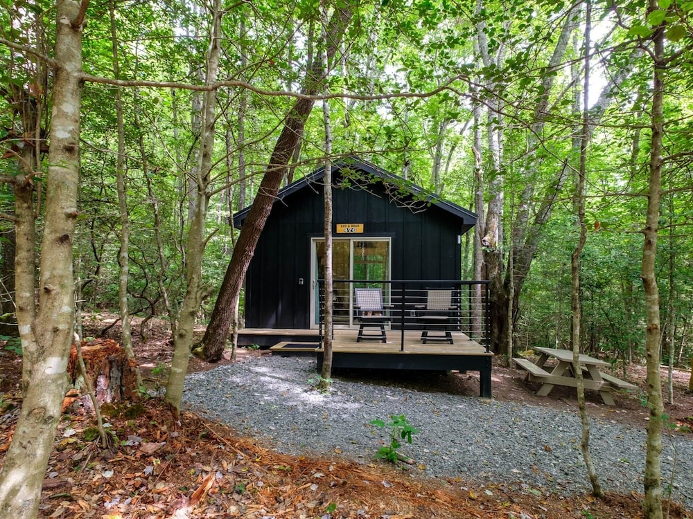 Family Bunk Glamping Cabin - Bed & Bear