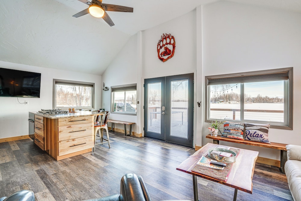 Scenic Waterfront Big Lake Home: Fish, Boat, Sled!