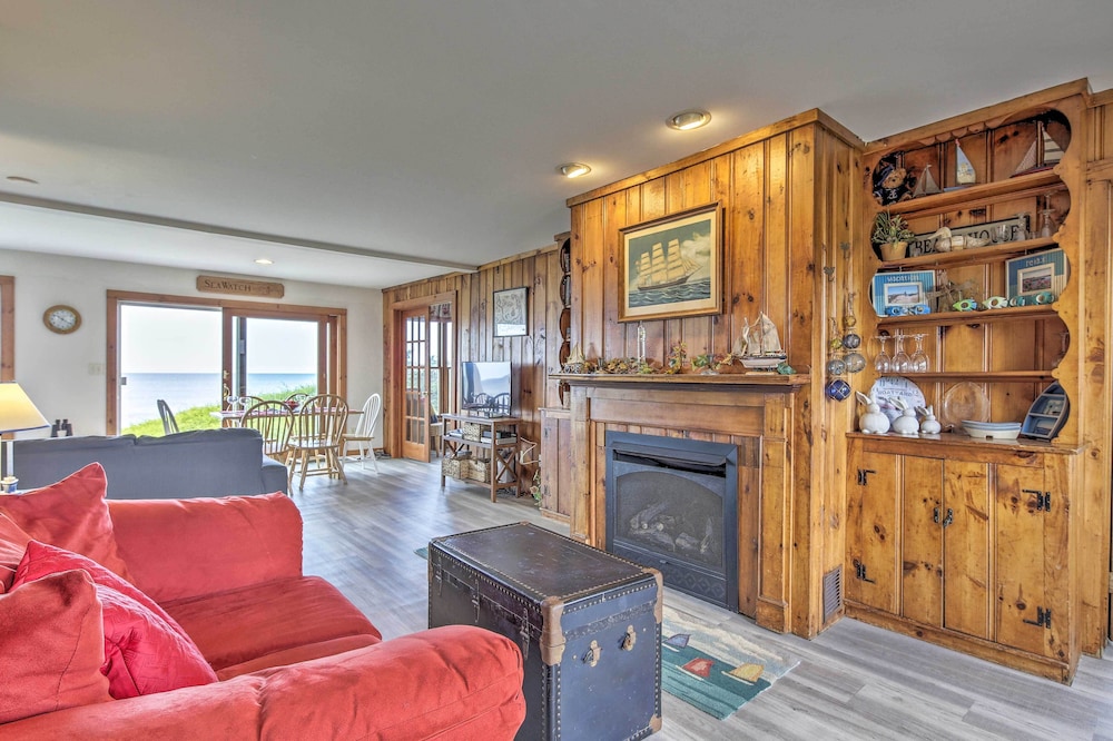 Fireplace + Sunroom! Oceanfront Cape Cod Cottage