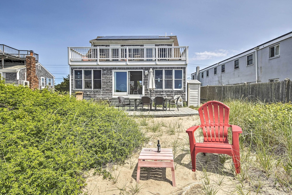 Fireplace + Sunroom! Oceanfront Cape Cod Cottage