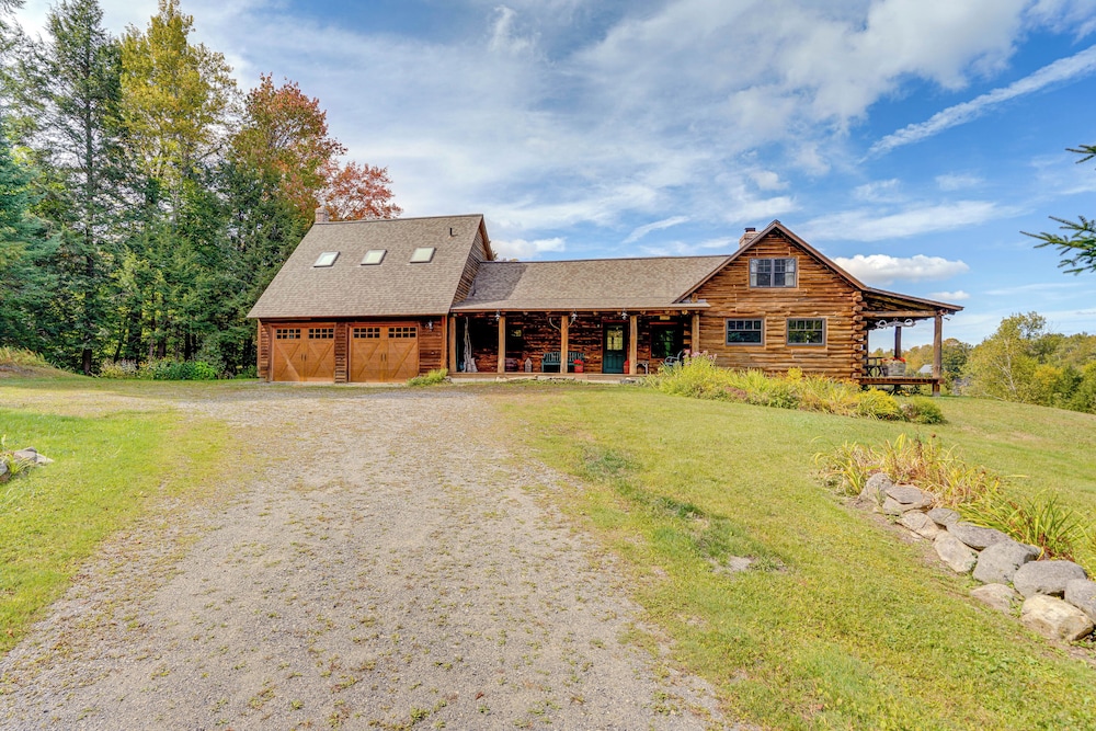 Cozy Log Cabin Near Mt Snow: Views, Modern Comfort