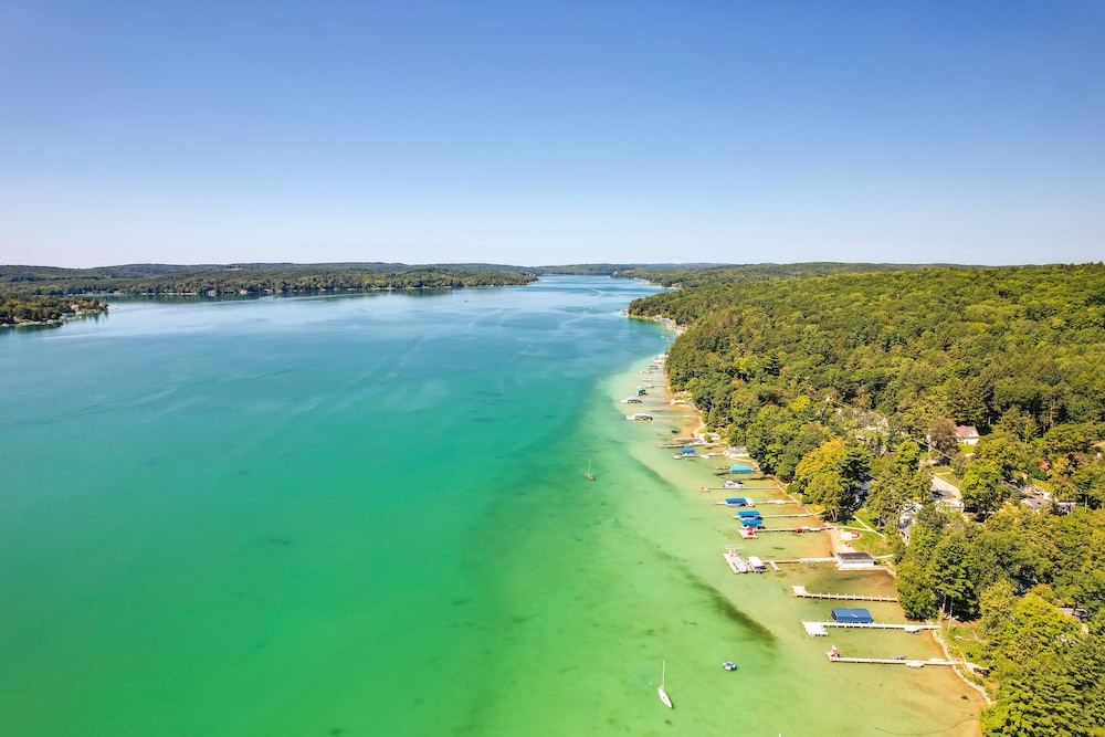 Walloon Lake Getaway w/ Fire Pit - Walk to Water! view 2