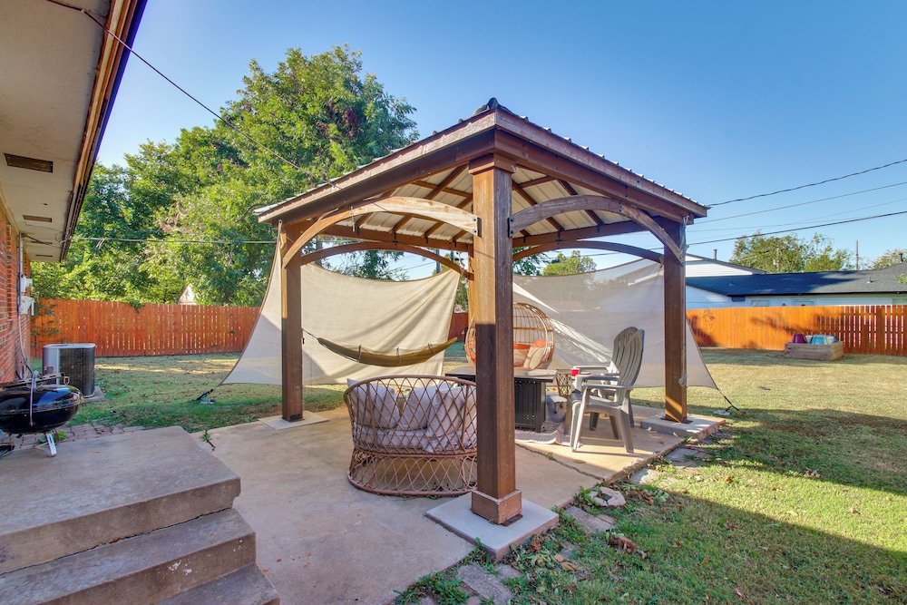 Easy OKC Access! Quiet Home w/ Yard & Workspace