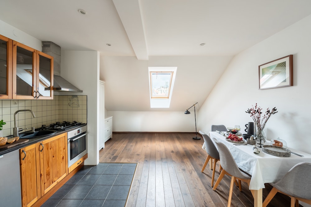 Charming Prague Apartment in Vršovice With Roof Terrace
