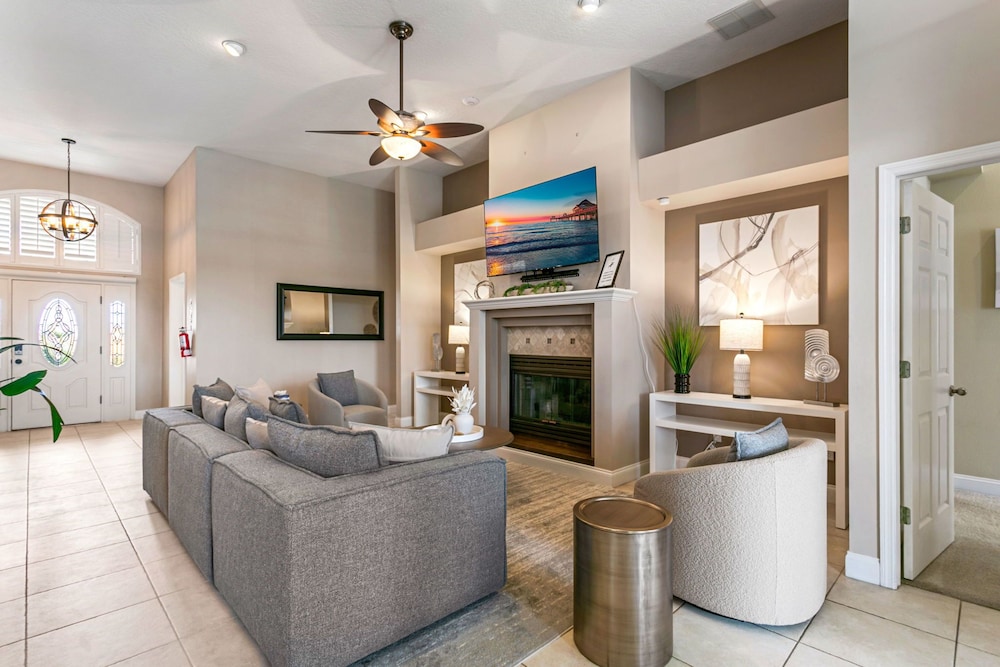 Waterfront Pool Pickleball Court Game Room