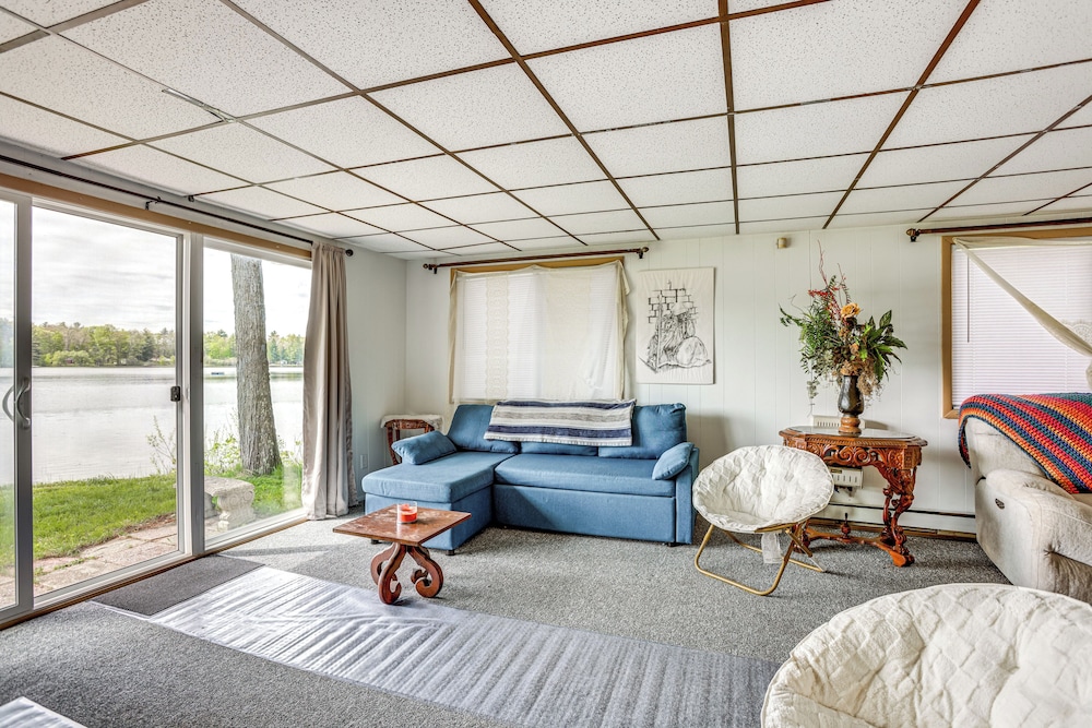 Lakefront Group Getaway w/ Dock in Baldwin!