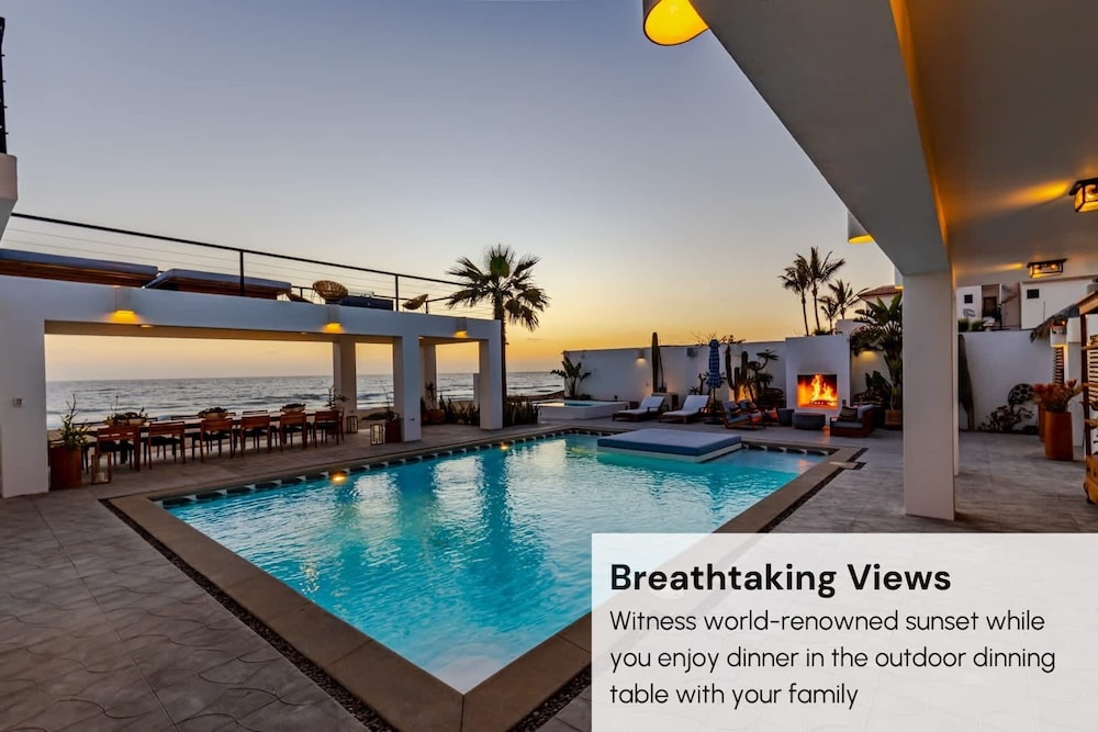 Oceanfront 10 BR Villa With Pool - Jacuzzi - Beach