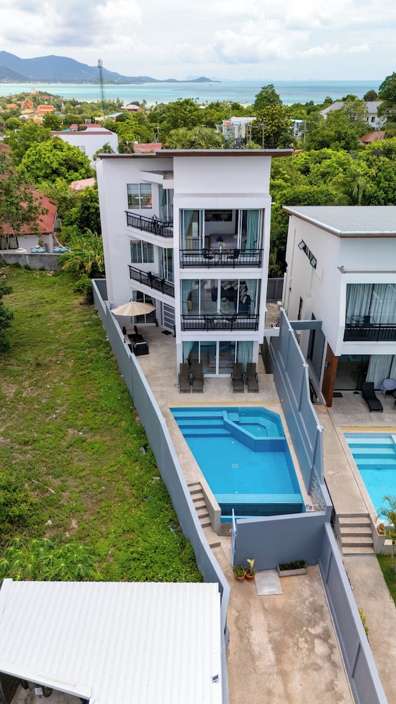 Sea View Front&Back Pool Near Beach V240