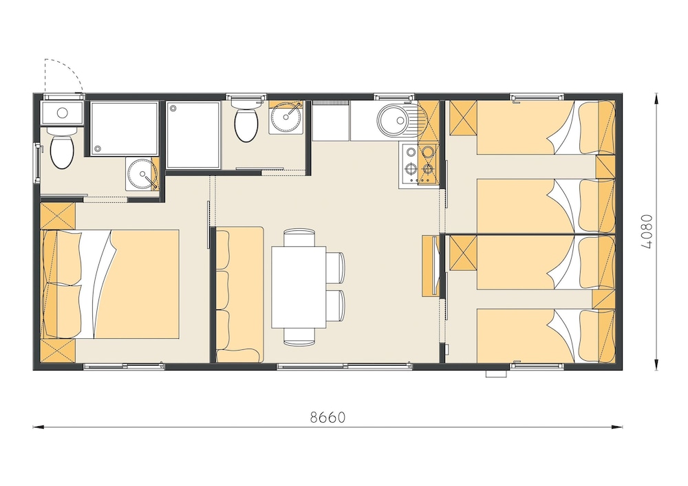 Mediteran kamp Mobile Homes in Camping Porton Biondi